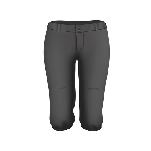 Badger Sport Girls Belt Loop Fastpitch Pant (A00067-055504), Color 'Charcoal Solid'